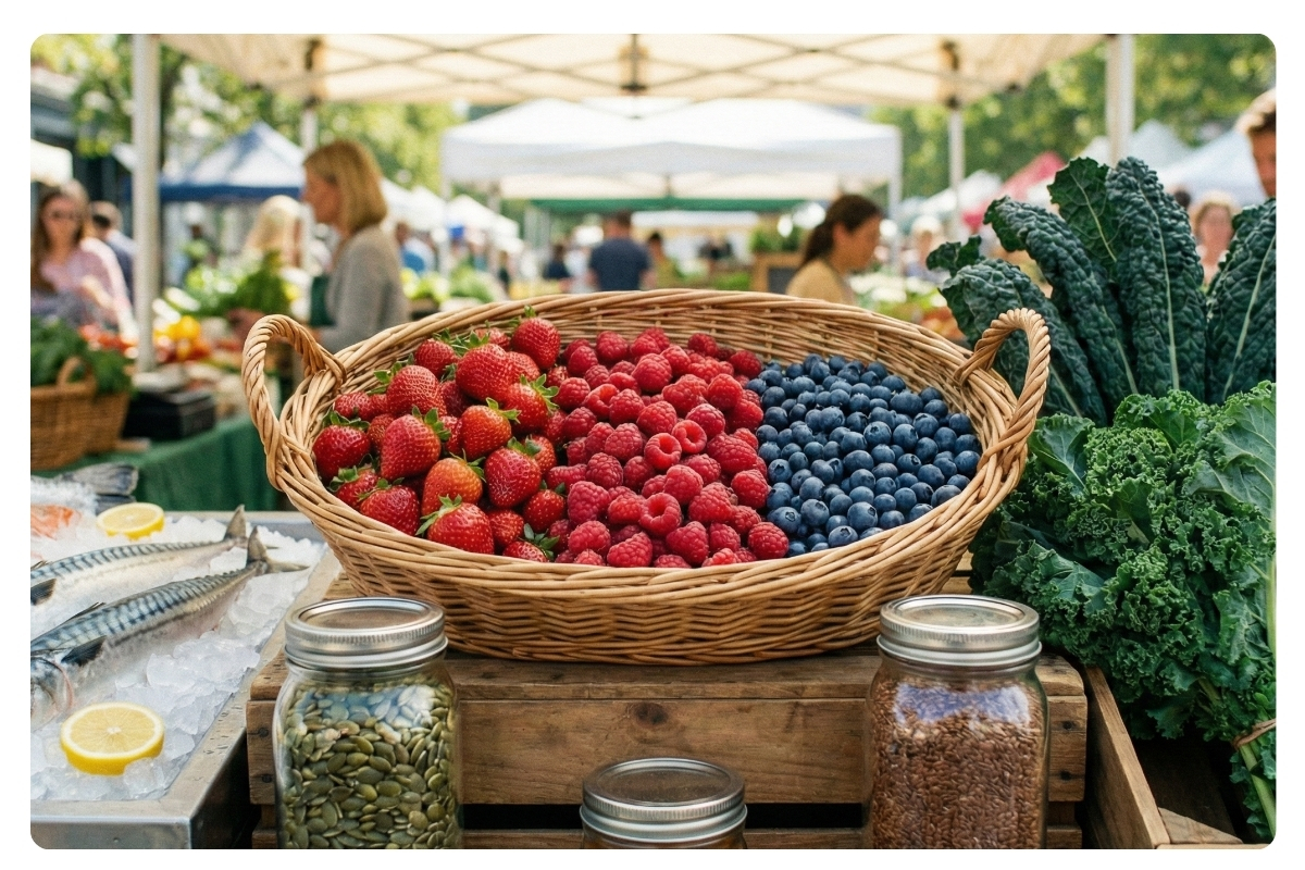 فهرست کامل مواد غذایی ضد ریزش مو: منابع طبیعی ویتامین‌ها